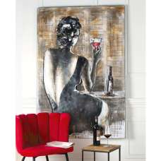 Beauty Picture Metal Wall Art In Grey - UK