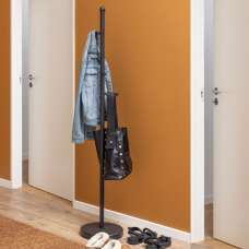 Beaver Metal Coat Hanger With 5 Hooks In Matt Black - UK