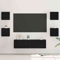 Beaverton 120cm Wooden 6 Piece Entertainment Unit In Black Oak - UK