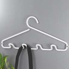 Belfast Small Metal Wall Coat Hanger In White - UK