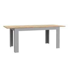 Belgin Wooden Extending Dining Table In Grey And Oak - UK