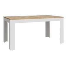 Belgin Wooden Extending Dining Table In White And Oak - UK