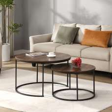 Bellini Wooden Nesting Coffee Tables In Walnut - UK