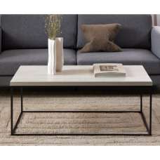 Bellmore Wooden Rectangular Coffee Table In Travertine - UK