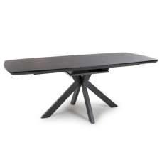 Beloit Large Wooden Extending Dining Table In Ash Black - UK