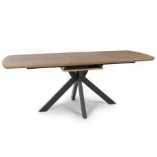 Beloit Large Wooden Extending Dining Table In Rustic Oak - UK