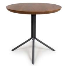 Beloit Small Wooden Round Dining Table In Smoked Oak - UK