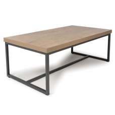 Beloit Wooden Rectangular Coffee Table In Rustic Oak - UK
