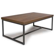 Beloit Wooden Rectangular Coffee Table In Smoked Oak - UK