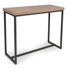 Beloit Wooden Rectangular Console Table In Rustic Oak - UK