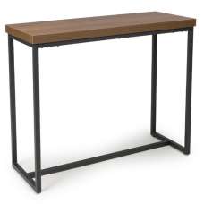 Beloit Wooden Rectangular Console Table In Smoked Oak - UK