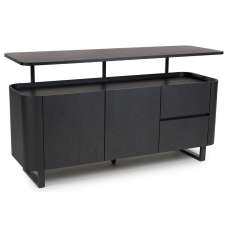 Beloit Wooden Sideboard With 2 Doors 2 Drawers In Ash Black - UK