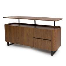 Beloit Wooden Sideboard With 2 Doors 2 Drawers In Smoked Oak - UK
