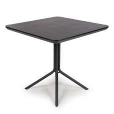 Beloit Wooden Square Dining Table In Black - UK