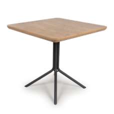 Beloit Wooden Square Dining Table In Rustic Oak - UK