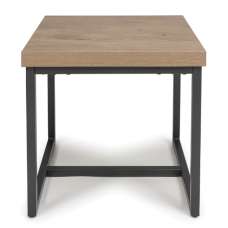 Beloit Wooden Square End Table In Rustic Oak - UK