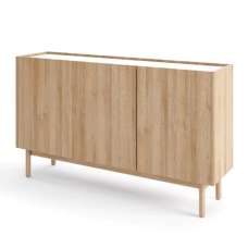 Belton Wooden Sideboard Large With 3 Doors In Riviera Oak - UK