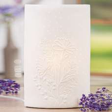 Belvaro Porcelain Wildflower LED Table Lamp in White - UK