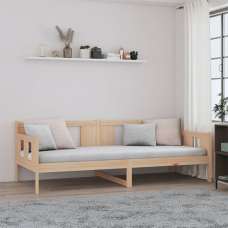 Bente Solid Pinewood Single Day Bed In Natural - UK