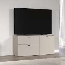Benvia Wooden TV Stand with 2 Doors 1 Drawer in Cashmere and Evoke Oak - UK