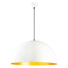 Berceste Large Bowl Metal Ceiling Pendant Light in White - UK