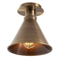 Berceste Metal Flush Ceiling Light in Copper - UK