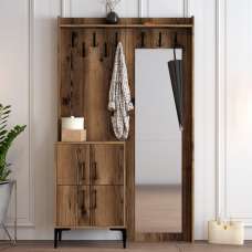 Bergen Wooden Hallway Furniture with 4 Doors in Walnut - UK
