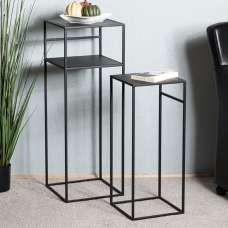 Bernalillo Metal Nest Of 2 Tables In Black - UK