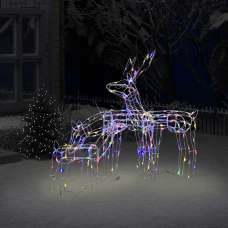 Bertram 3-Piece LED Lighted Reindeer Christmas Display - Colourful - UK