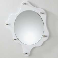 Berwyn Wall Mirror With Coat Hanger In White And Chrome - UK