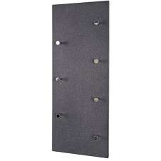 Berwyn Wooden Coat Rack In Granite And Chrome - UK