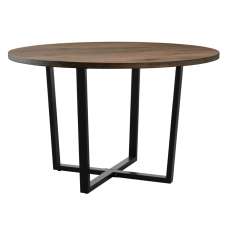 Bethany Large Wooden Dining Table In Rustic Smoked - UK