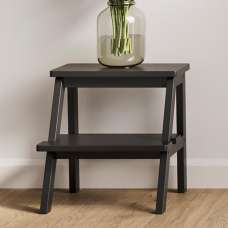 Bethel Wooden Stool - Black - UK