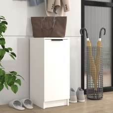 Betsi Wooden Shoe Storage Cabinet With 1 Door In White - UK