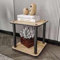 Bexen Square Wooden Side Table in Oak - UK