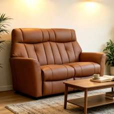 Bionel Leather 2 Seater Sofa in Camel - UK