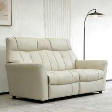 Bionel Leather 2 Seater Sofa in Mushroom - UK