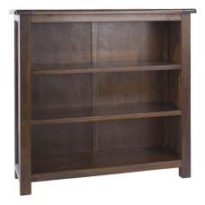 Birtley Wooden Bookcase With 3 Shelves In Dark Brown - UK