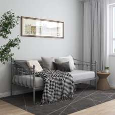 Bolesia Metal Frame Single Sofa Bed In Grey - UK