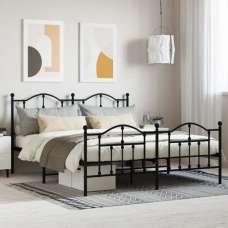 Bolivia Metal Super King Size Bed In Black - UK