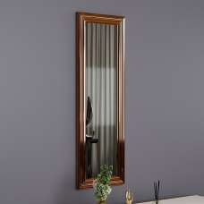 Boos Rectangular Panel Wall Mirror with Bronze Wooden Frame - UK