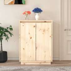 Boris Pinewood Shoe Storage Cabinet With 2 Doors In Natural - UK