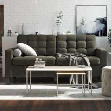 Bowies Fabric 2 Seater Sofa With Black Legs In Grey - UK