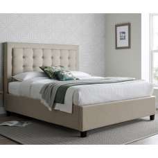 Bradenton Fabric Ottoman Storage King Size Bed In Oatmeal - UK