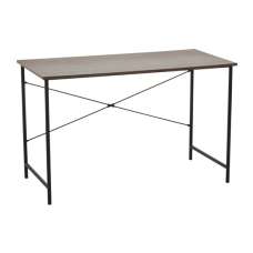 Bradken Dark Oak Wooden Laptop Desk With Black Metal Frame - UK