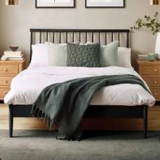 Brainerd Wooden Double Bed - Black - UK