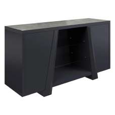 Brandon Light Grey Ceramic Top Sideboard With Black Wooden Base - UK