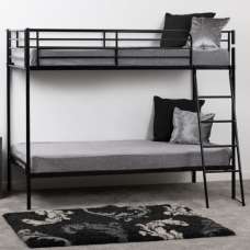 Baumer Metal Single Bunk Bed In Black - UK