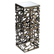 Branson Small Glass Metal Decorative Pillar In Bronze - UK