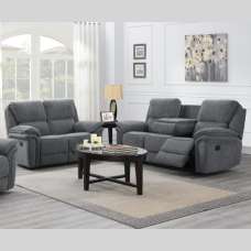Brela Fabric Recliner 3+2 Seater Sofa Set In Dark Grey - UK